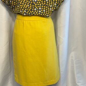 CAbi “Curry Skirt” Sunny Yellow Pencil Skirt